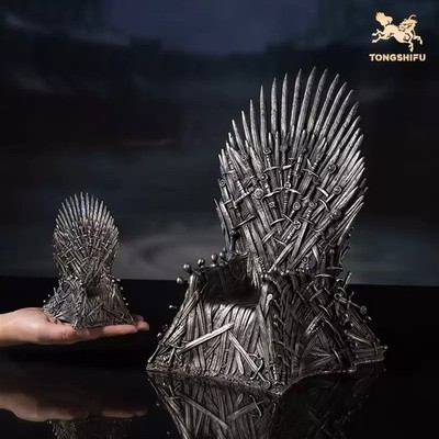 1/15  1/6 TONGSHIFU Copper Handmade Game of Thrones Iron Throne Statue Ornament