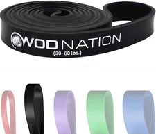 WOD Nation Resistance Band for Pull-Up Assistance - 30-60 lb Black 41-Inch - ...