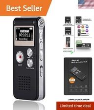 Voice Activated Recording Device - 16GB Digital Recorder for Meetings & Lectures