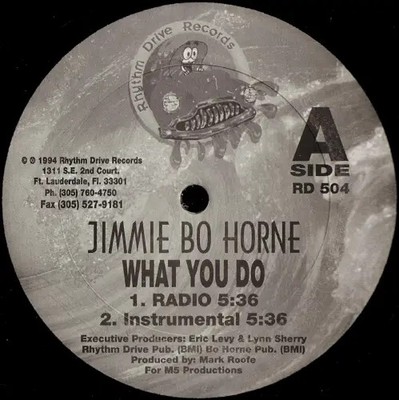 Jimmie Bo Horne, Jimmy Bo Horne What You Do Vinyl Single 12inch Rhythm Driv