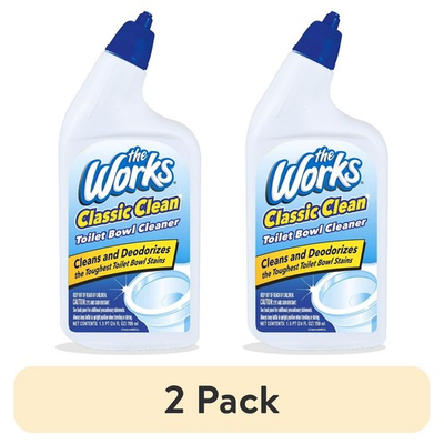 #ad 2 PACK The Works Classic Clean Liquid Toilet Bowl Cleaner 24 floz Great price $6.50