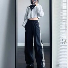 ADIDAS ORIGINALS ADICOLOR SATIN WIDE LEG TRACK PANTS NWT SIZE 8 IU2520