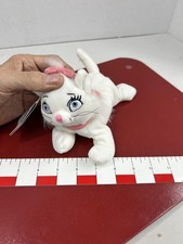 Disney Store Marie Aristocats Mini Bean Bag Plush White Cat 7 Inch NWT