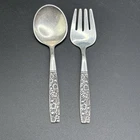 Vtg Contessina Towle Sterling Silver Infant Baby Child Feeding Spoon & Fork Set