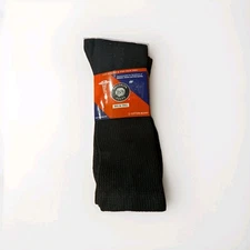 Brooklyn Socks Big & Tall Diabetic Crew Socks 6 Pair Black Cotton Size 13 To 16