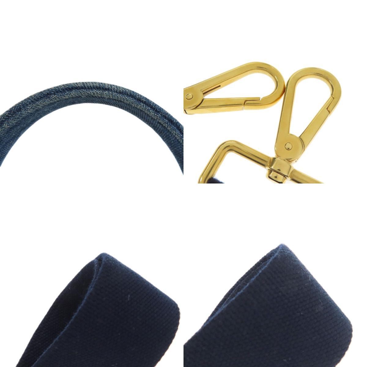 PRADA 1BG439 Canapa Mini 2WAY Tote Bag Denim Ladies Used from japan thumbnail 9