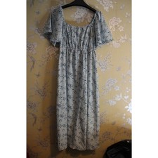 QED London Blue Floral Maxi Dress – Size UK 14 / EU 42 / US 10