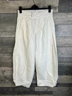 Free People Cool Harbour Trousers Pant Size Small Ivory Barrel Leg Utility