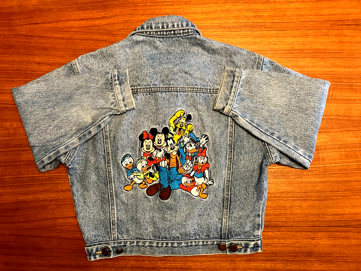 Vintage 1990's Disney Store Mickey and Friends Denim Jacket Size M