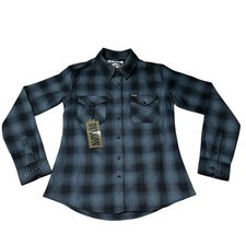 Image of Dixxon Flannel Co “The Storm” D-Tech Snap Flannel W Small Blue Black Plaid NWT