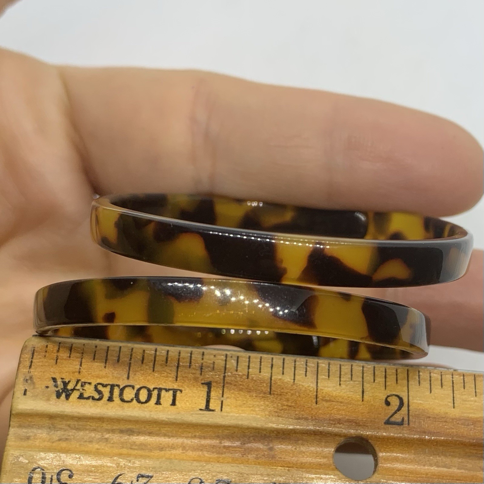 VTG TORTOISE SHELL ACRYLIC STATEMENT ROUND BIG DR… - image 10