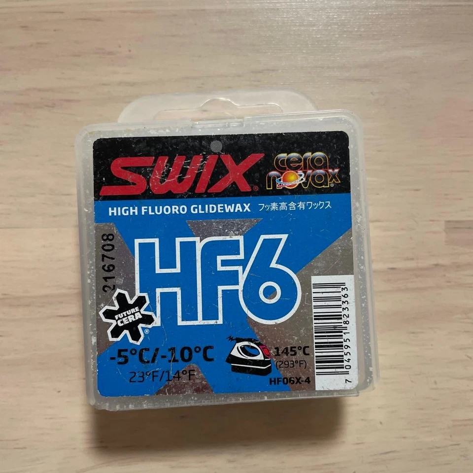 SWIX HF6 High Fluor Glide Wax New Unused Ski Snowboard Racing Wax Blue/White - Image 3 of 4