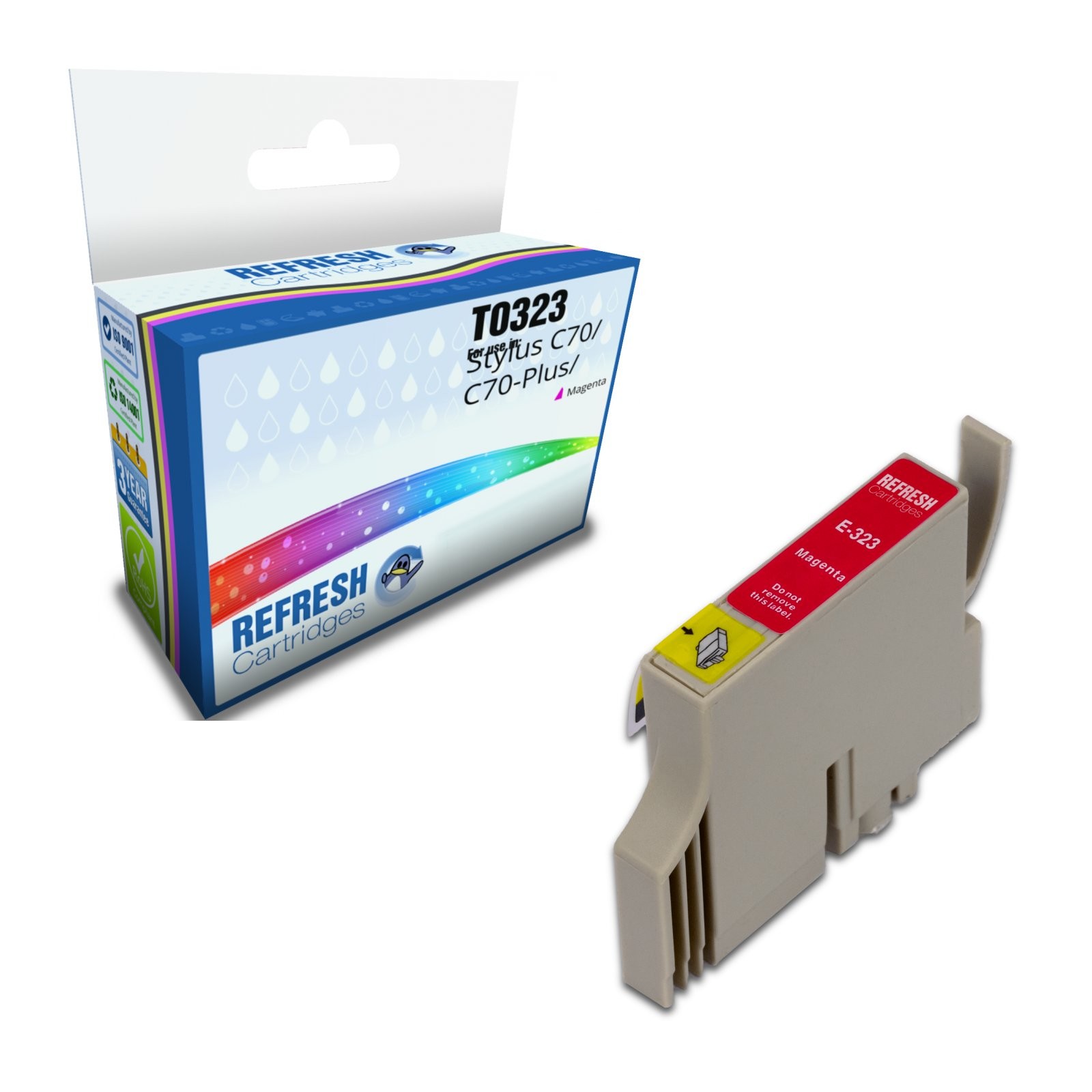 Refresh Cartridges Magenta T0323 Ink Compatible With Epson Printers