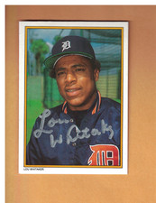 Lou Whitaker AUTOGRAPHED 1987 TOPPS GLOSSY ALL-STAR BASEBALL CARD SIGNED DETROIT
