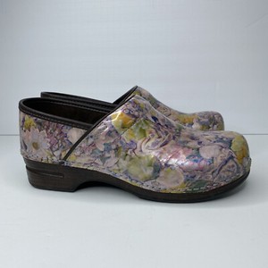 dansko floral clogs