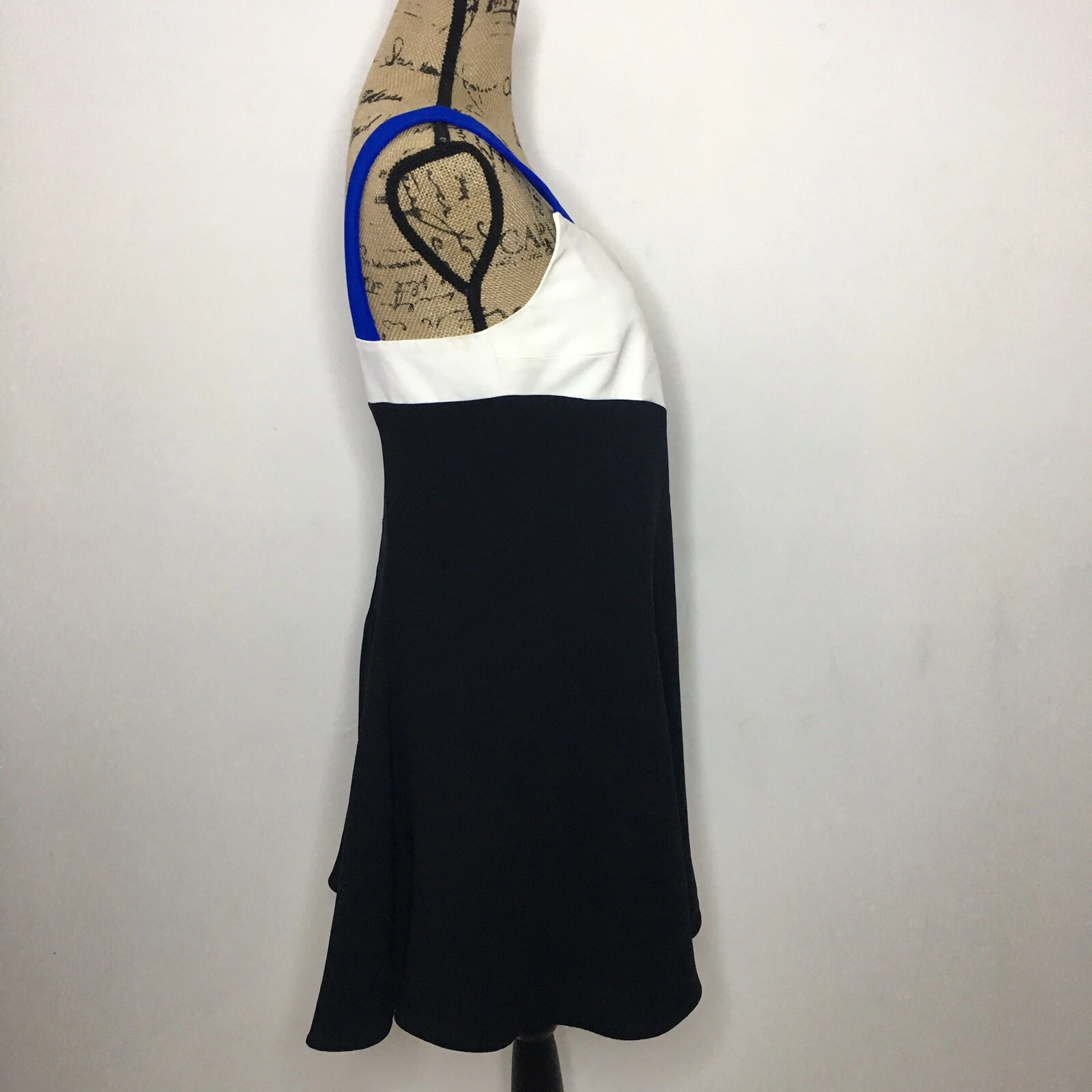 Abito Kenzo Colorblock 38 US M nero bianco blu abito a turni