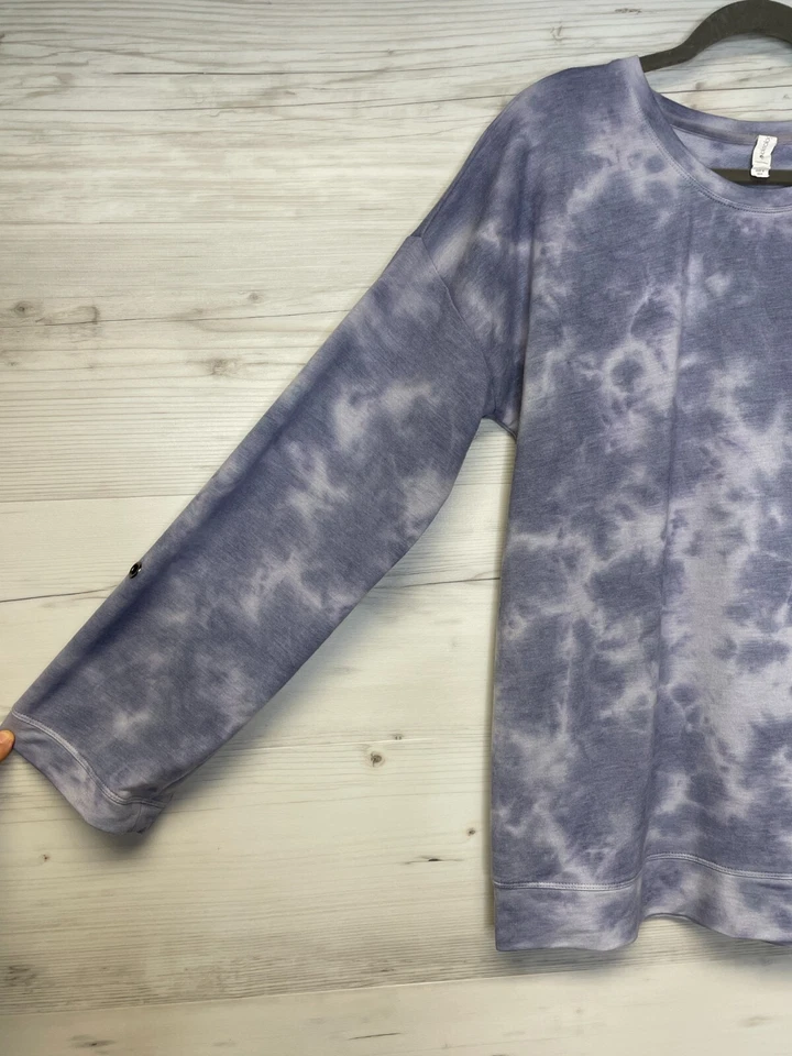 Top de mujer Ideology grande azul tie dye cuello redondo manga larga pulóver Foto 3 de 4