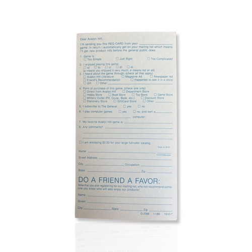 Vintage AVALON HILL Order Form ~ 1989 LUCK OR LOGIC ~ Advertisement MINTY RARE! - Picture 4 of 7