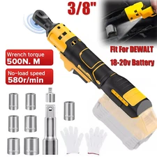 Brushless Cordless Electric Ratchet Wrench 3/8" Compatible Dewalt 20V Battery
