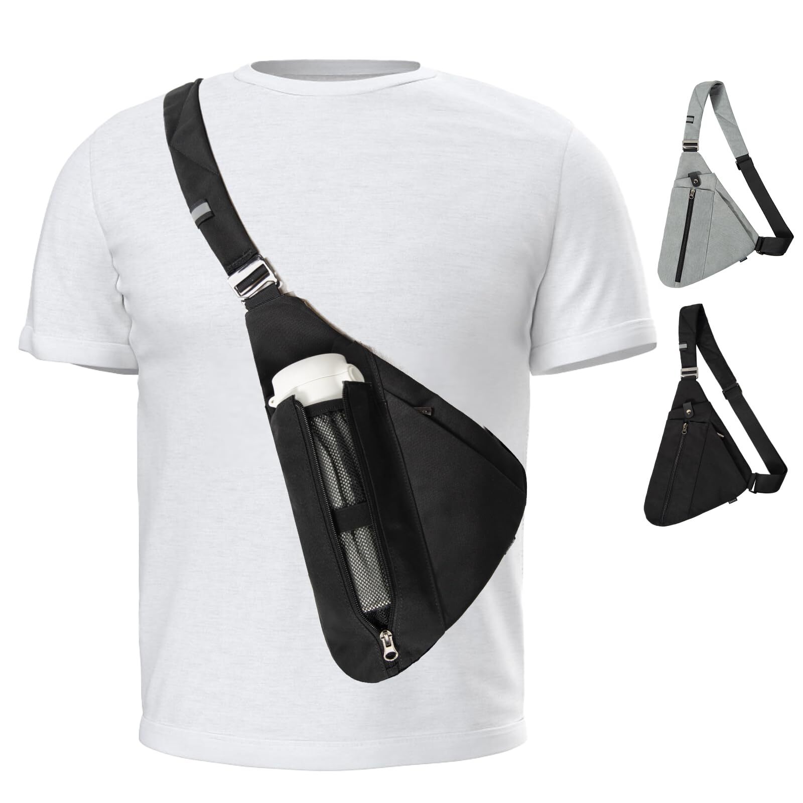 RFID Blocking Sling Bag for Women & Men - Tactical Crossbody Hiking Backpack