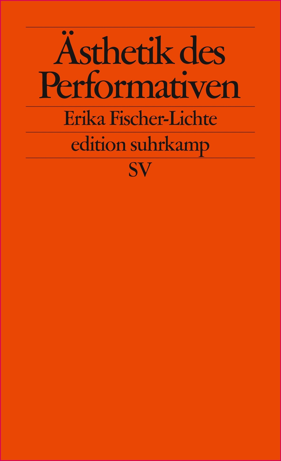 Thumbnail - Ästhetik Des Performativen Erika Fischer-lichte