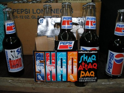 SHAQ ATTAQ PAQ PEPSI LONGNECK BOTTLES 