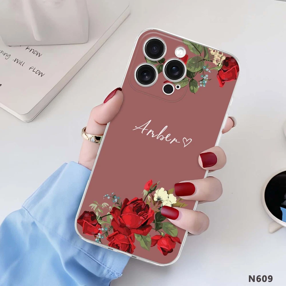 Floral TPU Phone Case for iPhone 15 16 Plus 14 13 12 11 XS Pro Max