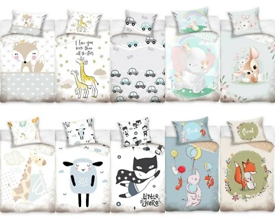 CARBOTEX Babybettwäsche Bettbezug 2 Tlg. 90x120+ 60x40 Baumwolle Varianten