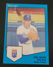 1989 ProCards JOSE CASTRO Omaha Royals American Association Baseball MiLB #1731