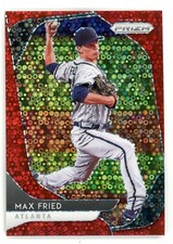 Max Fried 2020 Panini Prizm Quick Pitch Baseball Red Donut Circles Prizm #/99