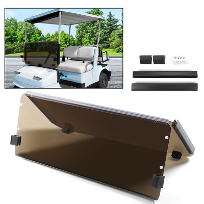 For 1985-1995 Yamaha G2 G9 Tinted Fold Down Golf Cart Windshield Windscreen