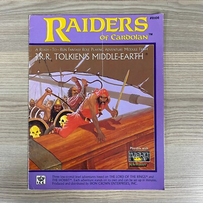 RAIDERS OF CARDOLAN 8108 ROLLENSPIELABENTEUER TOLKIENS MITTELERDE RPG BUCH