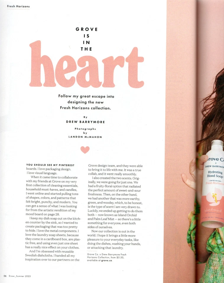 DREW BARRYMORE Magazine Summer 2023 The Happy Place Issue Victoria Beckham - Image 4 of 4