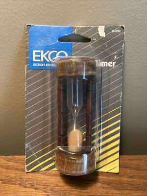 Vintage EKCO Wooden Egg Timer Kitchen Sand 1990 NIP EKCO HOUSEWARES