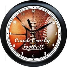 Personalized Sports Coach Football Basketball Baseball Gift Wall Clock Gift 0724