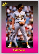1989 Classic Travel II TODD BURNS #171 A's Athletics - Fast FREE Ship!
