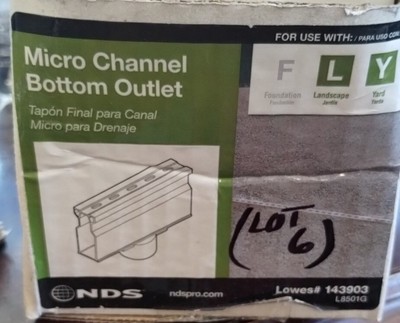 NDS L8501G 1-1/2'' Micro Channel Bottom Outlet (Lot Of 6)
