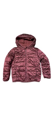 Purple Hooded Girl Puffer Jacket 
