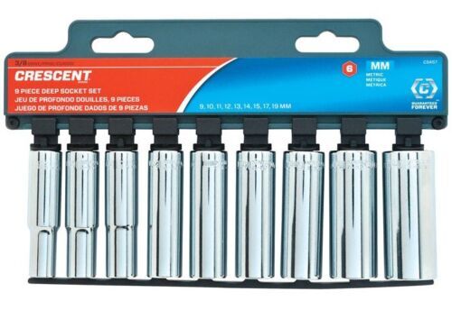 Set Da 2 Bussole A Bussola Profonda 3/8 E 5/8 SAE 6 Punti Crescent CDDS29 – Lucidate