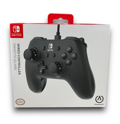 Kabelgebundener PowerA-Controller für Nintendo Switch Schwarz Gamepad wired NEU