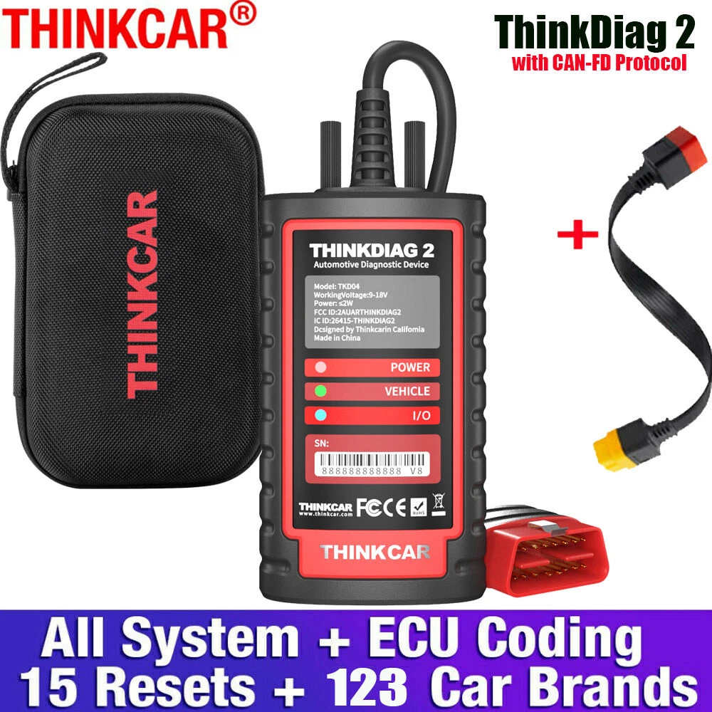 THINKDIAG 2 OBD2 Diagnostic Scanner Bluetooth 5.0 with CAN-FD