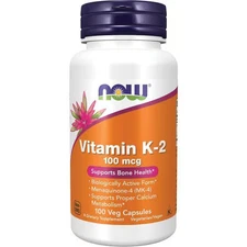 NOW Foods Vitamin K-2 100 mcg 100 Veg Caps