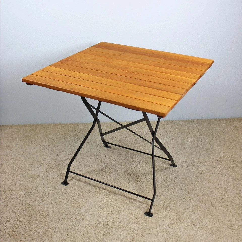 Gartentisch holz schwarz 80x80 cm Balkontisch Klappbar Gartenmöbel - Bild 2 von 4