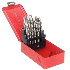 25 Piece HSS Cobalt Metal Drill Bit Set 1mm-13mm Quality High Speed Metric Tool