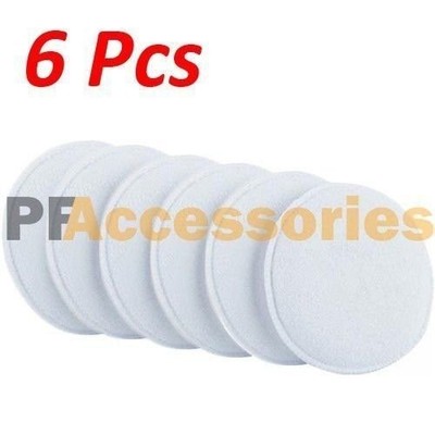 6 Pcs 4.5'' Large Microfiber Car Polish Foam Sponge Wax Applicator White Pad
