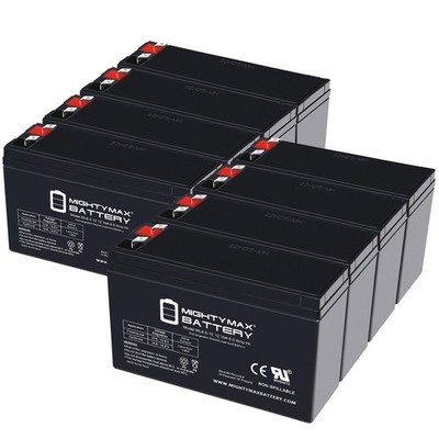 Mighty Max 12V, 6.5Ah, AGM, F2 Terminal, Replaces Delta HR 12-24W - 8 Pack