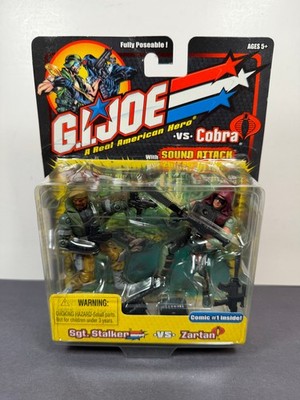 GI Joe vs Cobra SGT STALKER VS ZARTAN 3.75'' Action Figure Set 2 Pack Set
