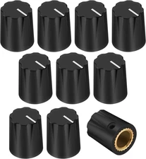 Daiertek 10Pcs Black Davies 1900H Clone Guitar Effect Pedal Knob 1/4 Shaft Set S