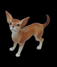 "Mini estatuilla de perro Chihuahua de porcelana de 1 7/8"" de alto de colección similar a Hagen Renaker"