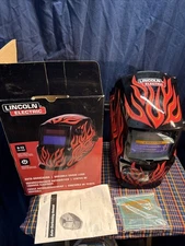 Lincoln Electric Red Steel Welding Helmet auto darkening K3446-1  J2